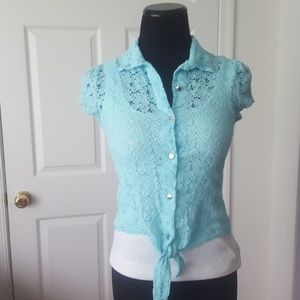 Lace Top with Tie